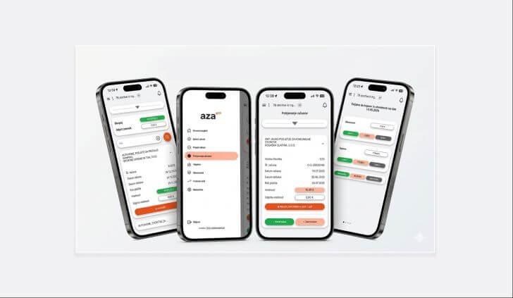 Mobilna aplikacija za računovodski servis AZA PLUS