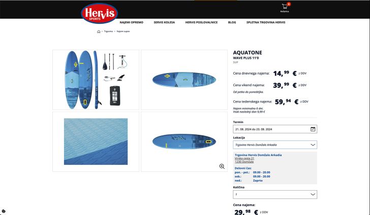 Hervis Platforma za rezervacije 