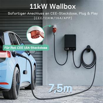 11 kW stenska polnilna postaja za električna vozila